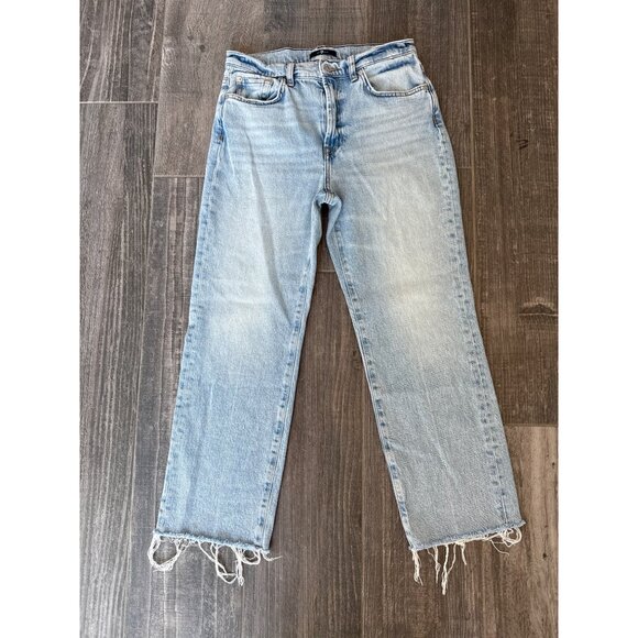 7 For All Mankind Logan Stovepipe Jeans Fringe Hem Ode to size 28 - Picture 3 of 6